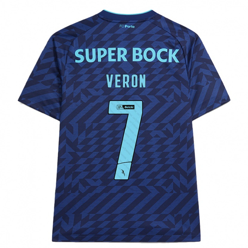 Danxen Mujer Camiseta Gabriel Veron #7 Azul Marino Equipación Tercera 2024/25 La Camisa México
