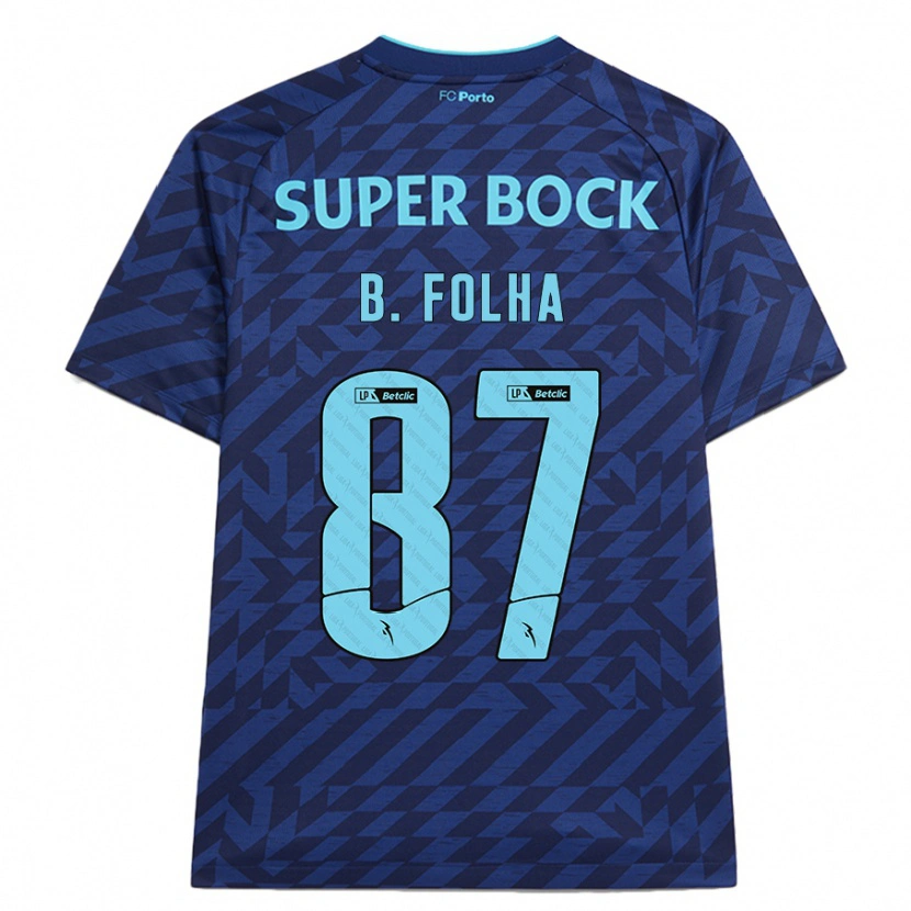 Danxen Mujer Camiseta Bernardo Folha #87 Azul Marino Equipación Tercera 2024/25 La Camisa México