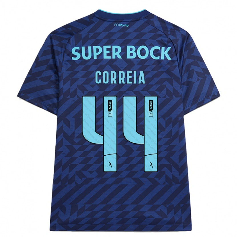 Danxen Mujer Camiseta Romain Correia #44 Azul Marino Equipación Tercera 2024/25 La Camisa México