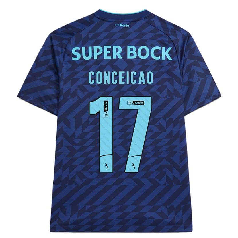 Danxen Mujer Camiseta Rodrigo Conceicao #17 Azul Marino Equipación Tercera 2024/25 La Camisa México