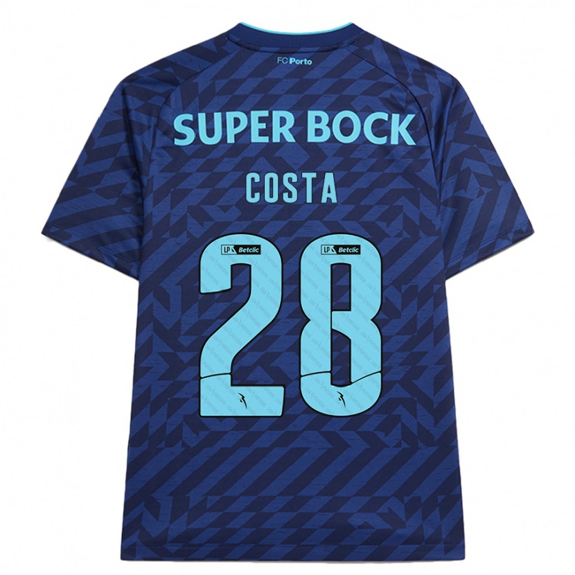 Danxen Mujer Camiseta Bruno Costa #28 Azul Marino Equipación Tercera 2024/25 La Camisa México