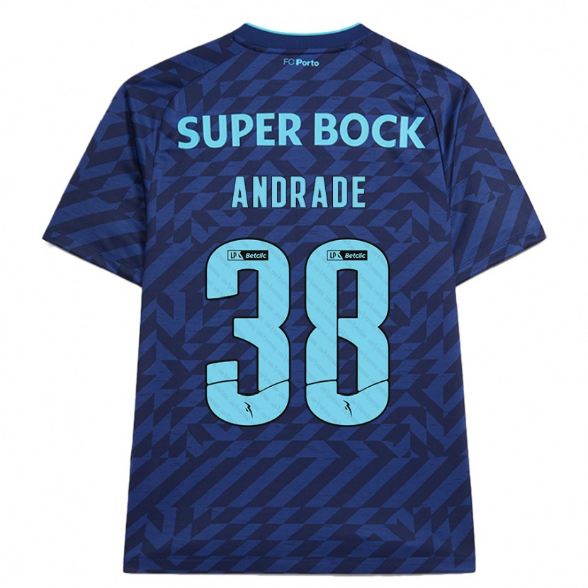 Danxen Mujer Camiseta Fernando Andrade #38 Azul Marino Equipación Tercera 2024/25 La Camisa México