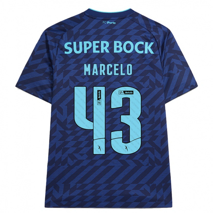 Danxen Mujer Camiseta Joao Marcelo #43 Azul Marino Equipación Tercera 2024/25 La Camisa México
