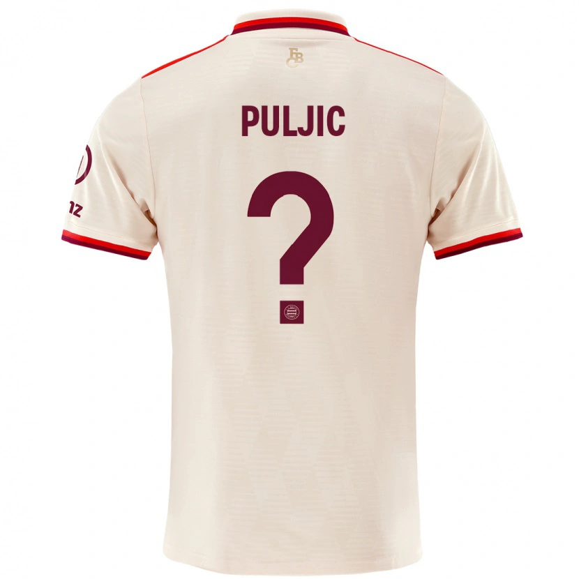 Danxen Mujer Camiseta Ljubo Puljic #0 Lino Equipación Tercera 2024/25 La Camisa México