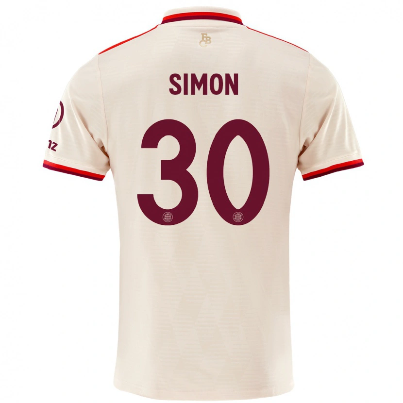 Danxen Mujer Camiseta Carolin Simon #30 Lino Equipación Tercera 2024/25 La Camisa México