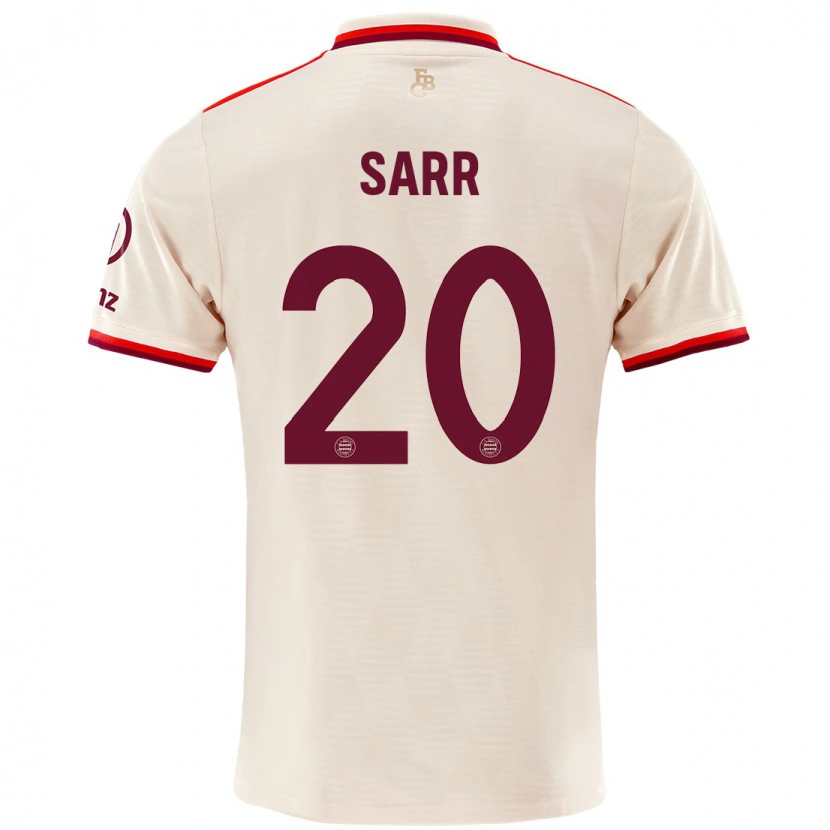 Danxen Mujer Camiseta Bouna Sarr #20 Lino Equipación Tercera 2024/25 La Camisa México