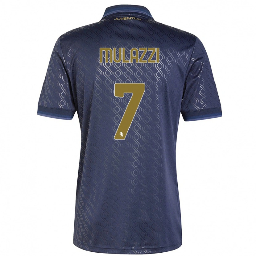 Danxen Mujer Camiseta Gabriele Mulazzi #7 Azul Marino Equipación Tercera 2024/25 La Camisa México