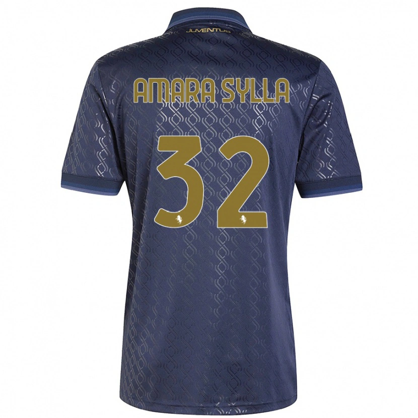 Danxen Mujer Camiseta Idris Amara Sylla #32 Azul Marino Equipación Tercera 2024/25 La Camisa México