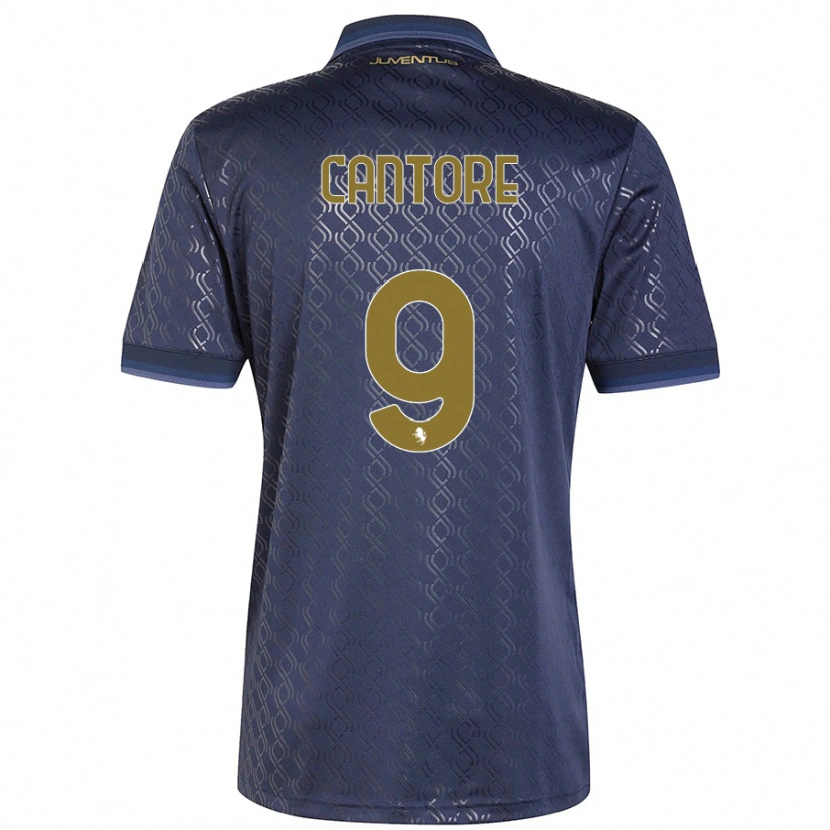 Danxen Mujer Camiseta Sofia Cantore #9 Azul Marino Equipación Tercera 2024/25 La Camisa México