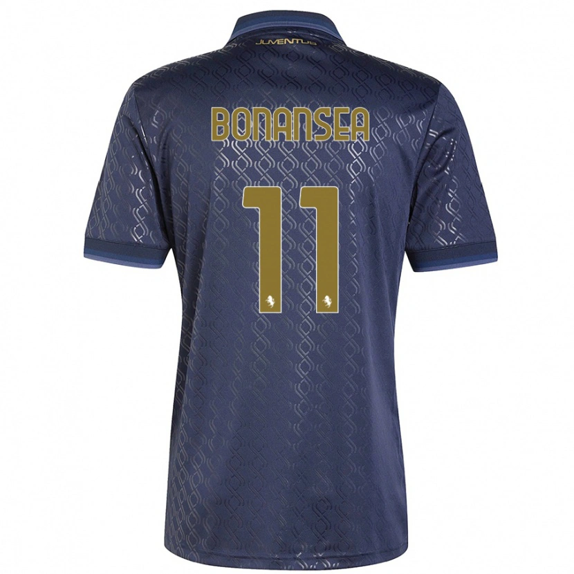 Danxen Mujer Camiseta Barbara Bonansea #11 Azul Marino Equipación Tercera 2024/25 La Camisa México