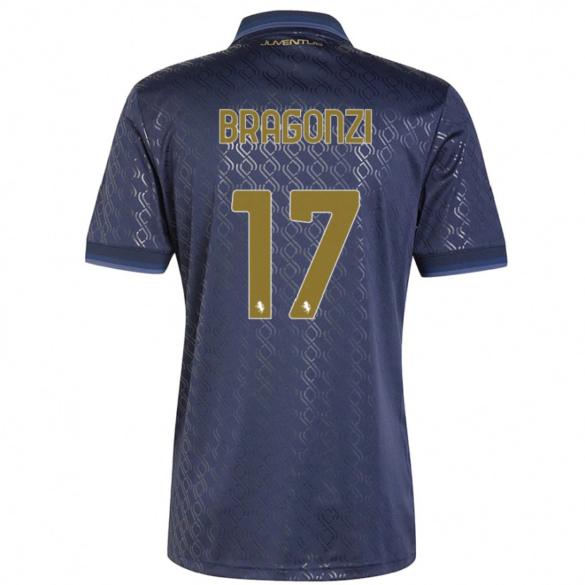Danxen Mujer Camiseta Asia Bragonzi #17 Azul Marino Equipación Tercera 2024/25 La Camisa México