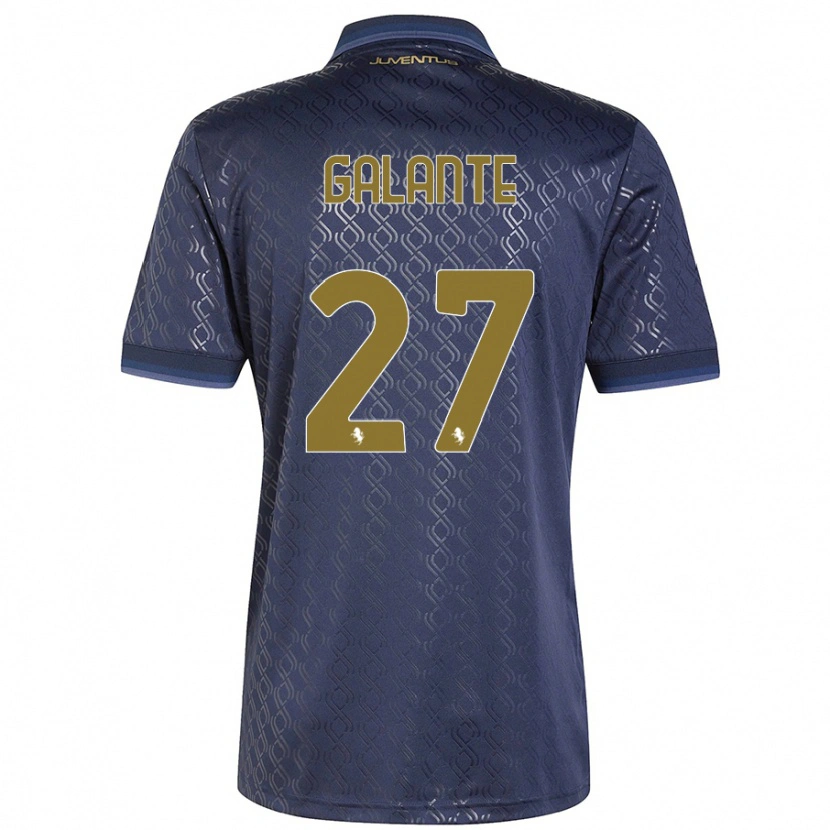 Danxen Mujer Camiseta Tommaso Galante #27 Azul Marino Equipación Tercera 2024/25 La Camisa México