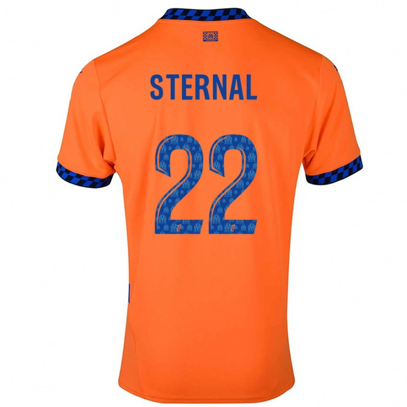 Danxen Mujer Camiseta Enzo Sternal #22 Naranja Azul Oscuro Equipación Tercera 2024/25 La Camisa México