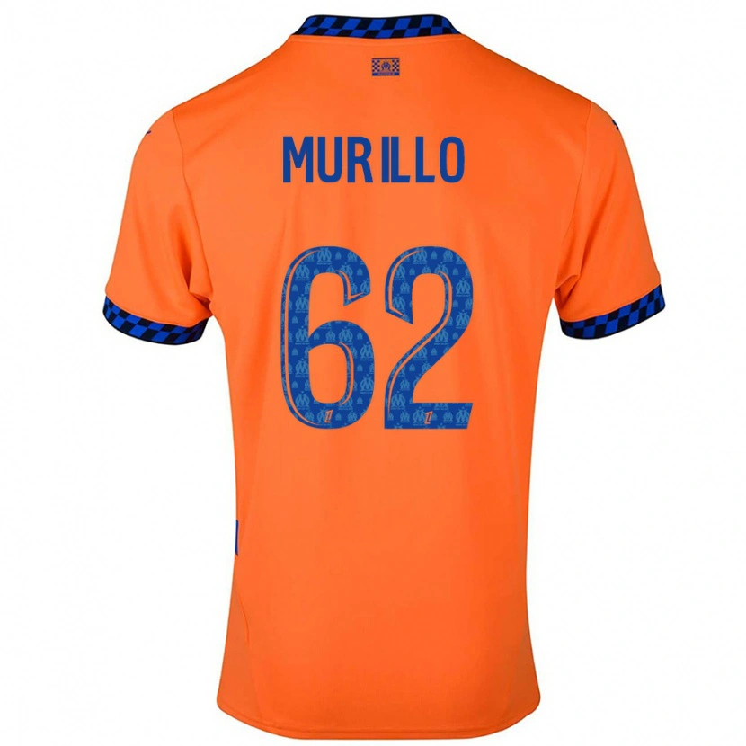 Danxen Mujer Camiseta Amir Murillo #62 Naranja Azul Oscuro Equipación Tercera 2024/25 La Camisa México
