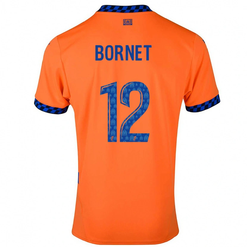 Danxen Mujer Camiseta Camille Bornet #12 Naranja Azul Oscuro Equipación Tercera 2024/25 La Camisa México