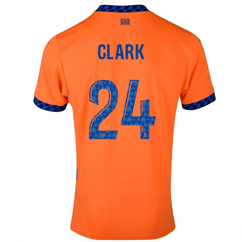 Danxen Mujer Camiseta Ashley Clark #24 Naranja Azul Oscuro Equipación Tercera 2024/25 La Camisa México