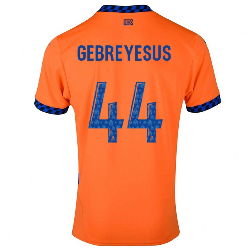 Danxen Mujer Camiseta Esey Gebreyesus #44 Naranja Azul Oscuro Equipación Tercera 2024/25 La Camisa México