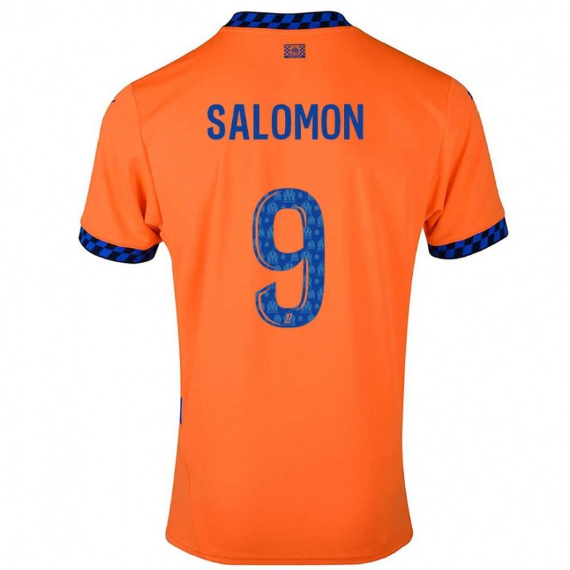 Danxen Mujer Camiseta Maeva Salomon #9 Naranja Azul Oscuro Equipación Tercera 2024/25 La Camisa México