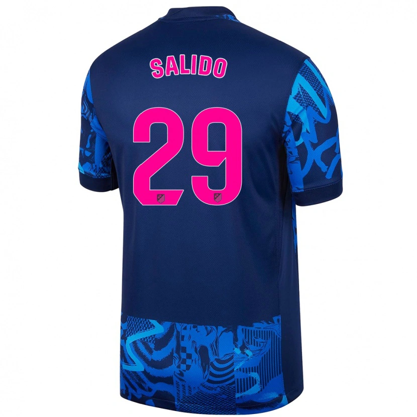Danxen Mujer Camiseta Alberto Salido #29 Azul Real Equipación Tercera 2024/25 La Camisa México