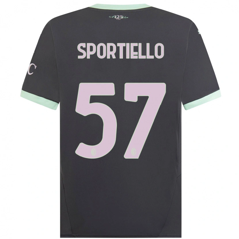 Danxen Mujer Camiseta Marco Sportiello #57 Gris Equipación Tercera 2024/25 La Camisa México