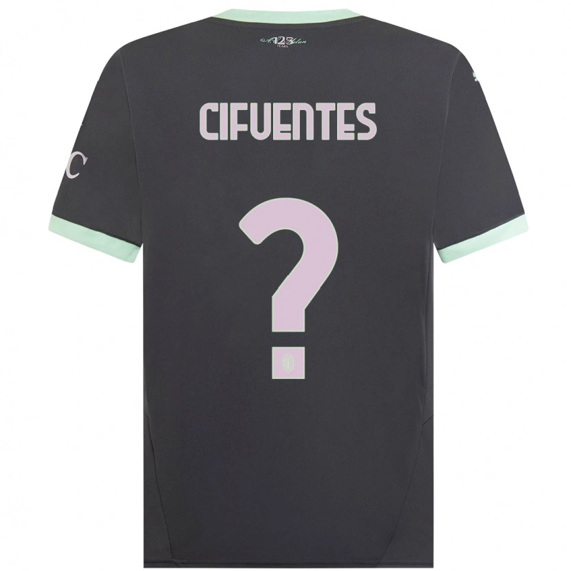 Danxen Mujer Camiseta Maikol Cifuentes #0 Gris Equipación Tercera 2024/25 La Camisa México