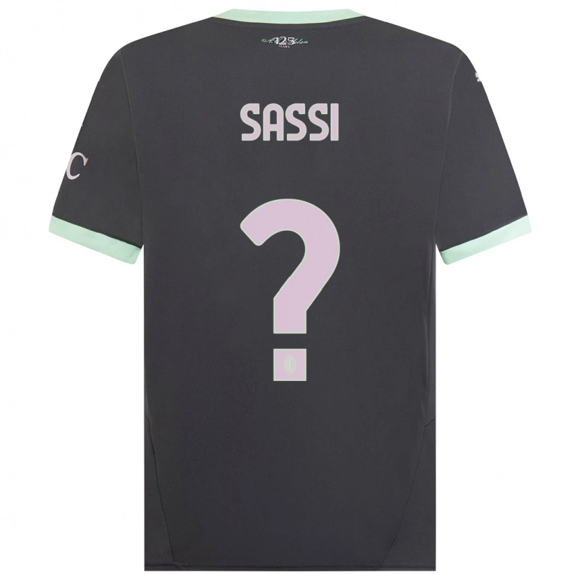 Danxen Mujer Camiseta Simone Sassi #0 Gris Equipación Tercera 2024/25 La Camisa México