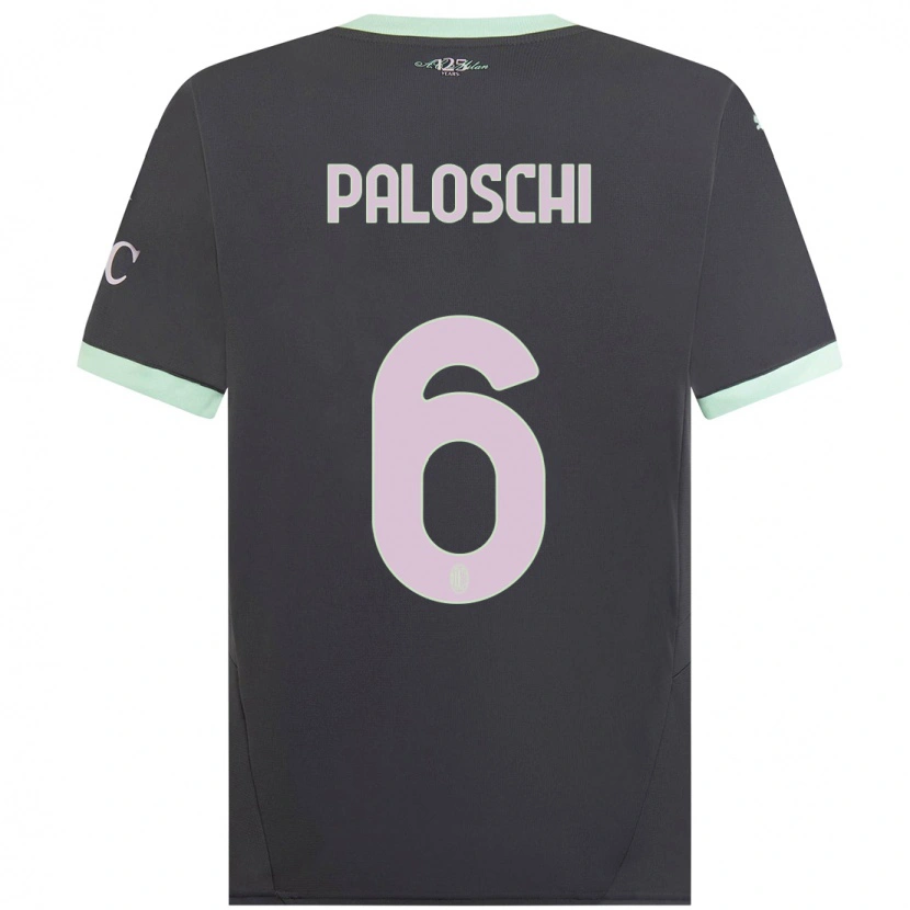 Danxen Mujer Camiseta Dorian Paloschi #6 Gris Equipación Tercera 2024/25 La Camisa México