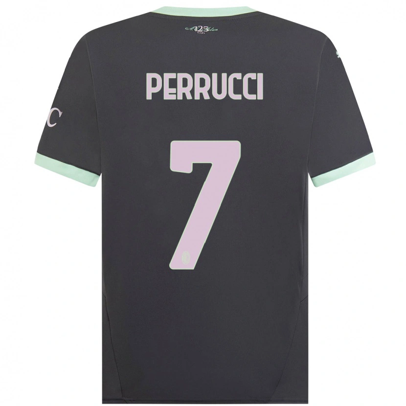Danxen Mujer Camiseta Vincenzo Perrucci #7 Gris Equipación Tercera 2024/25 La Camisa México