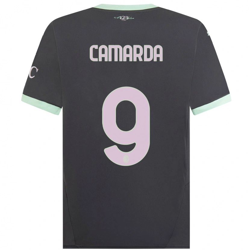 Danxen Mujer Camiseta Francesco Camarda #9 Gris Equipación Tercera 2024/25 La Camisa México