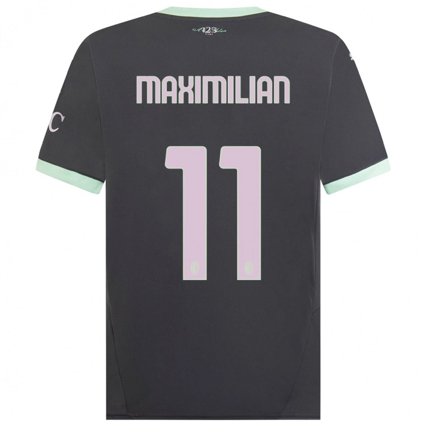 Danxen Mujer Camiseta Maximilian Ibrahimović #11 Gris Equipación Tercera 2024/25 La Camisa México