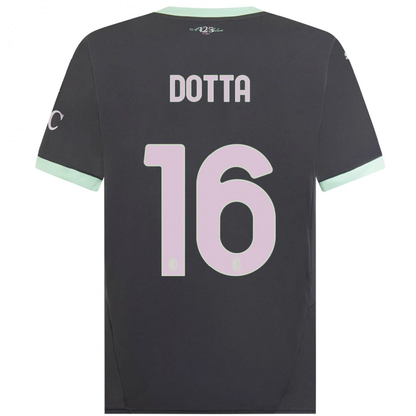 Danxen Mujer Camiseta Cristiano Dotta #16 Gris Equipación Tercera 2024/25 La Camisa México