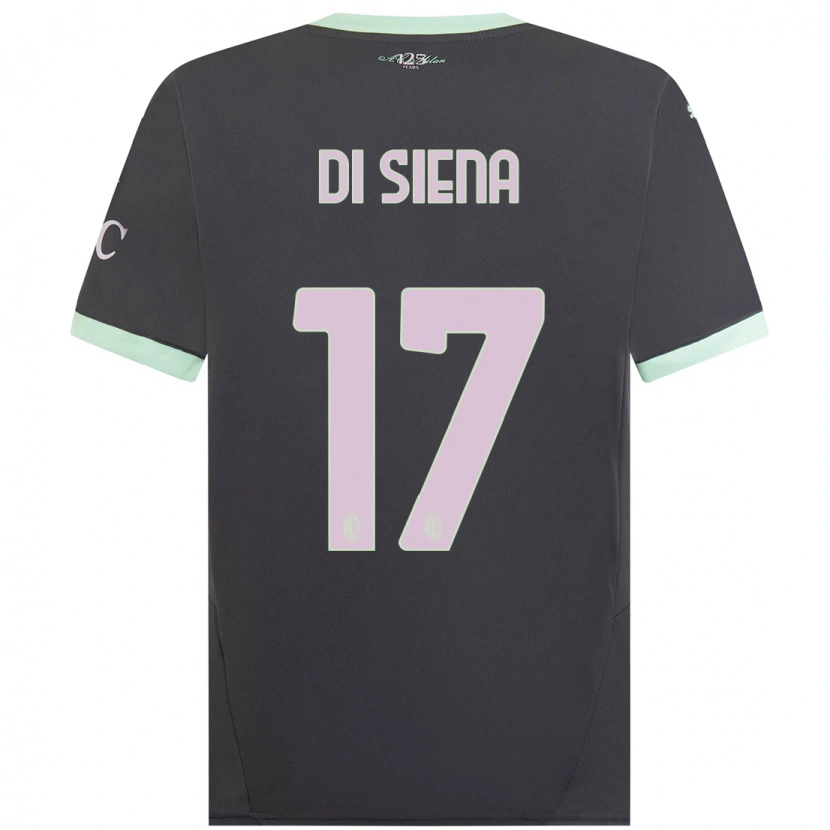 Danxen Mujer Camiseta Andrea Di Siena #17 Gris Equipación Tercera 2024/25 La Camisa México