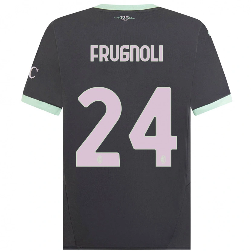 Danxen Mujer Camiseta Leonardo Frugnoli #24 Gris Equipación Tercera 2024/25 La Camisa México