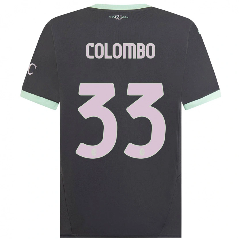 Danxen Mujer Camiseta Federico Colombo #33 Gris Equipación Tercera 2024/25 La Camisa México