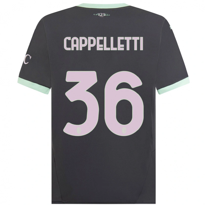 Danxen Mujer Camiseta Mattia Cappelletti #36 Gris Equipación Tercera 2024/25 La Camisa México