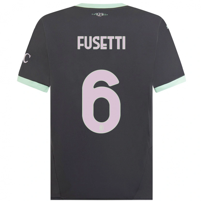 Danxen Mujer Camiseta Laura Fusetti #6 Gris Equipación Tercera 2024/25 La Camisa México