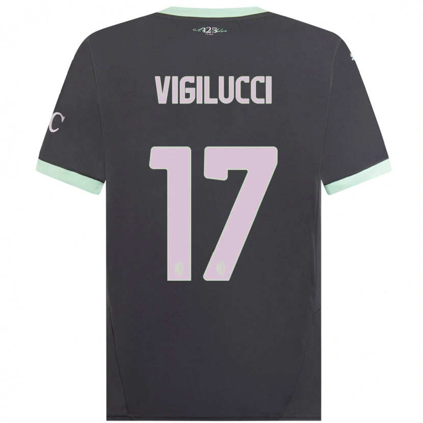 Danxen Mujer Camiseta Valery Vigilucci #17 Gris Equipación Tercera 2024/25 La Camisa México