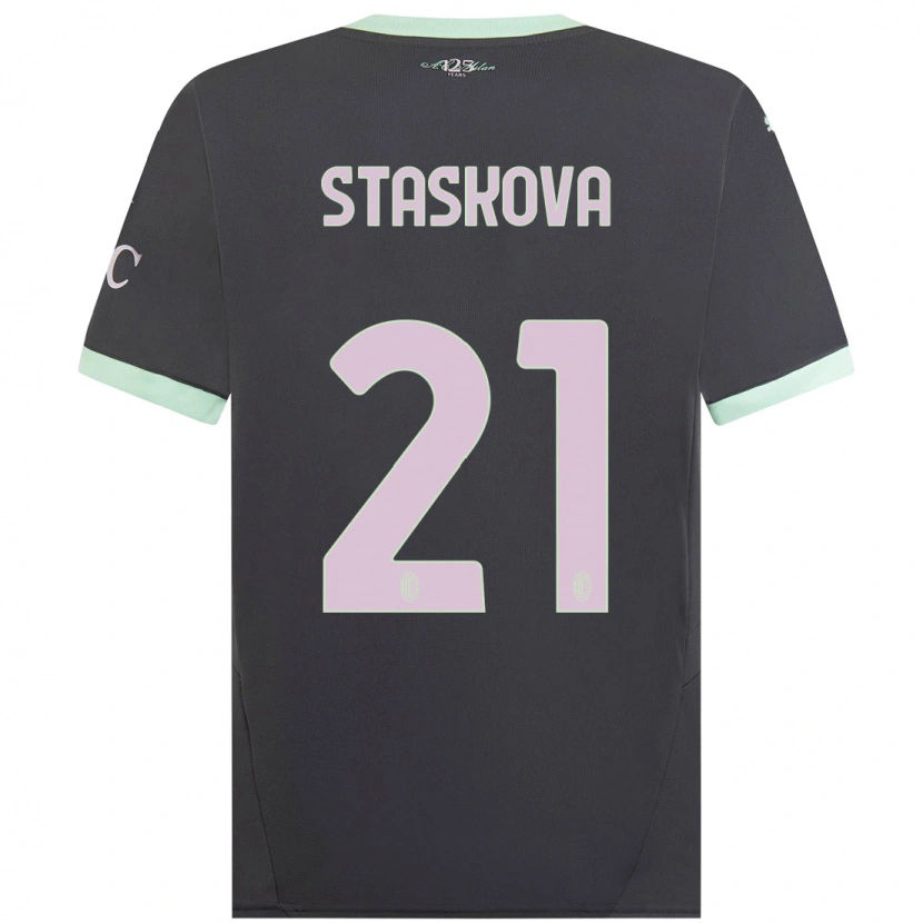 Danxen Mujer Camiseta Andrea Stašková #21 Gris Equipación Tercera 2024/25 La Camisa México
