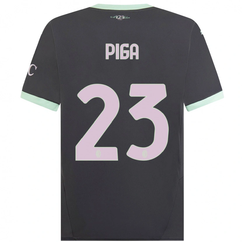 Danxen Mujer Camiseta Julie Piga #23 Gris Equipación Tercera 2024/25 La Camisa México