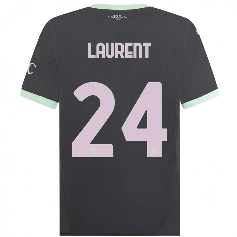 Danxen Mujer Camiseta Emelyne Laurent #24 Gris Equipación Tercera 2024/25 La Camisa México