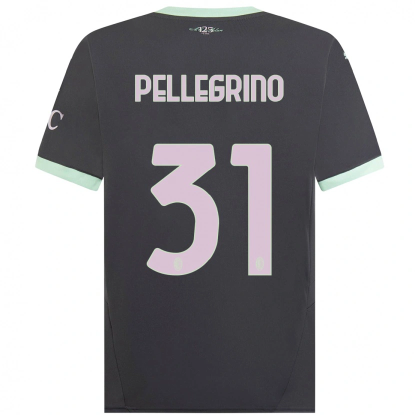 Danxen Mujer Camiseta Marco Pellegrino #31 Gris Equipación Tercera 2024/25 La Camisa México