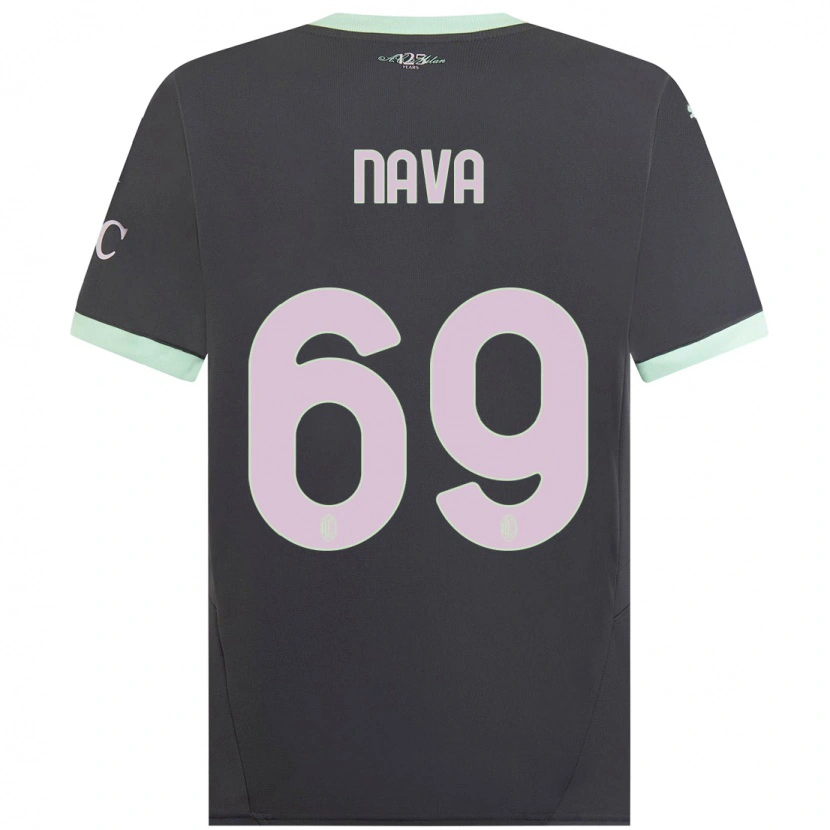 Danxen Mujer Camiseta Lapo Nava #69 Gris Equipación Tercera 2024/25 La Camisa México