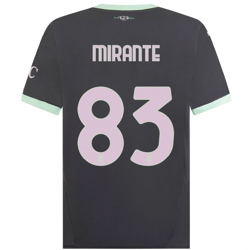 Danxen Mujer Camiseta Antonio Mirante #83 Gris Equipación Tercera 2024/25 La Camisa México