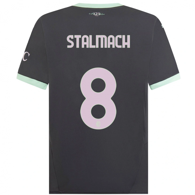 Danxen Mujer Camiseta Dariusz Stalmach #8 Gris Equipación Tercera 2024/25 La Camisa México