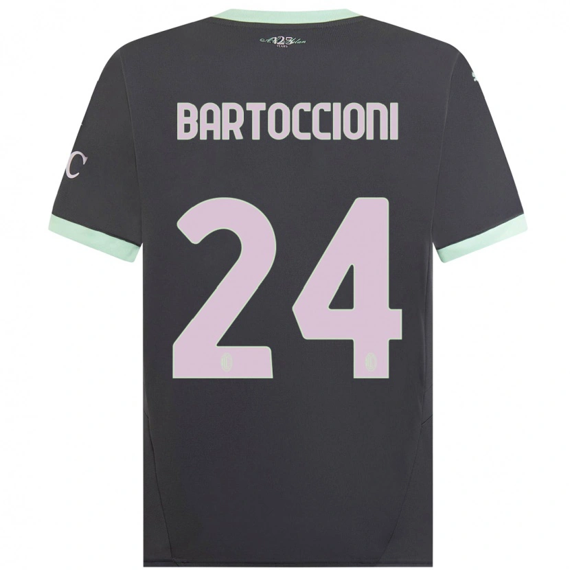 Danxen Mujer Camiseta Andrea Bartoccioni #24 Gris Equipación Tercera 2024/25 La Camisa México