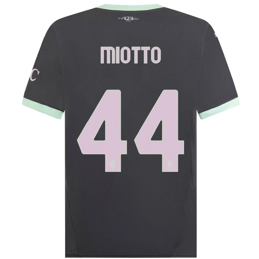 Danxen Mujer Camiseta Giorgia Miotto #44 Gris Equipación Tercera 2024/25 La Camisa México