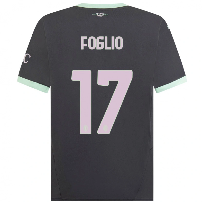 Danxen Mujer Camiseta Christian Foglio #17 Gris Equipación Tercera 2024/25 La Camisa México