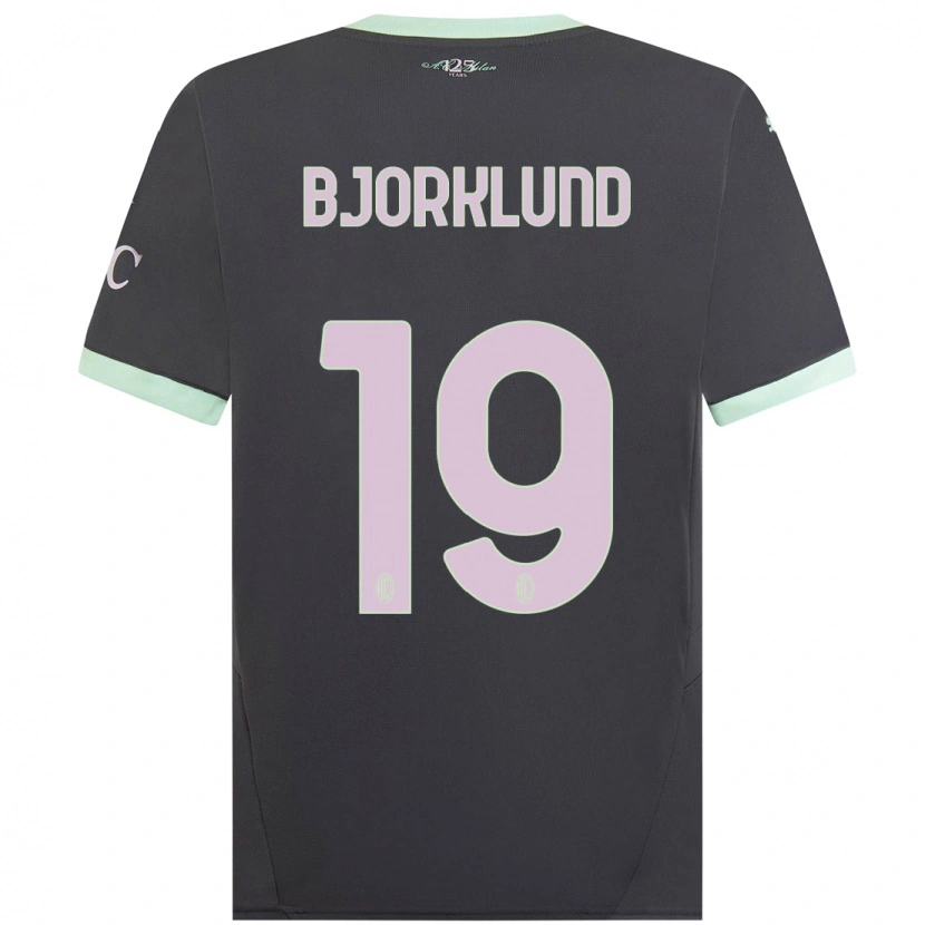 Danxen Mujer Camiseta Lukas Bjorklund #19 Gris Equipación Tercera 2024/25 La Camisa México