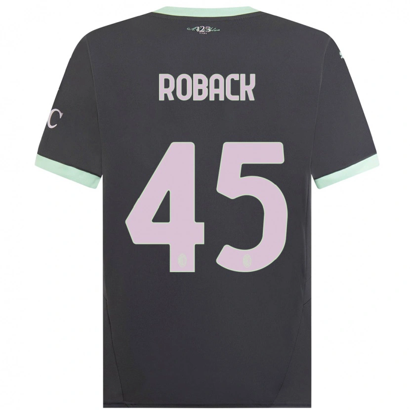 Danxen Mujer Camiseta Emil Roback #45 Gris Equipación Tercera 2024/25 La Camisa México