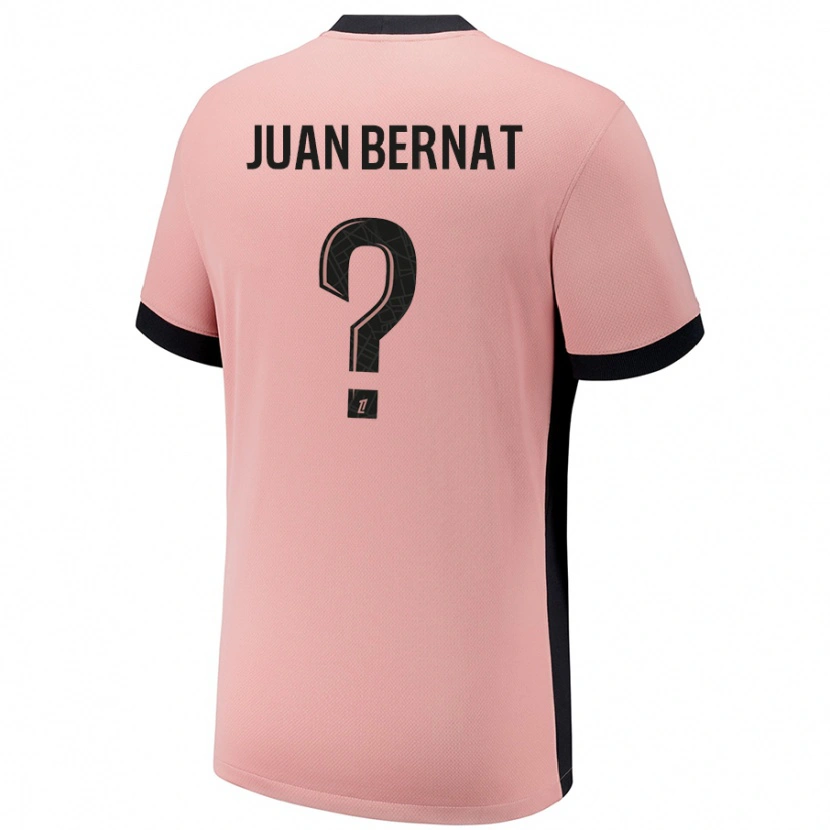 Danxen Mujer Camiseta Juan Bernat #0 Rosa Óxido Equipación Tercera 2024/25 La Camisa México